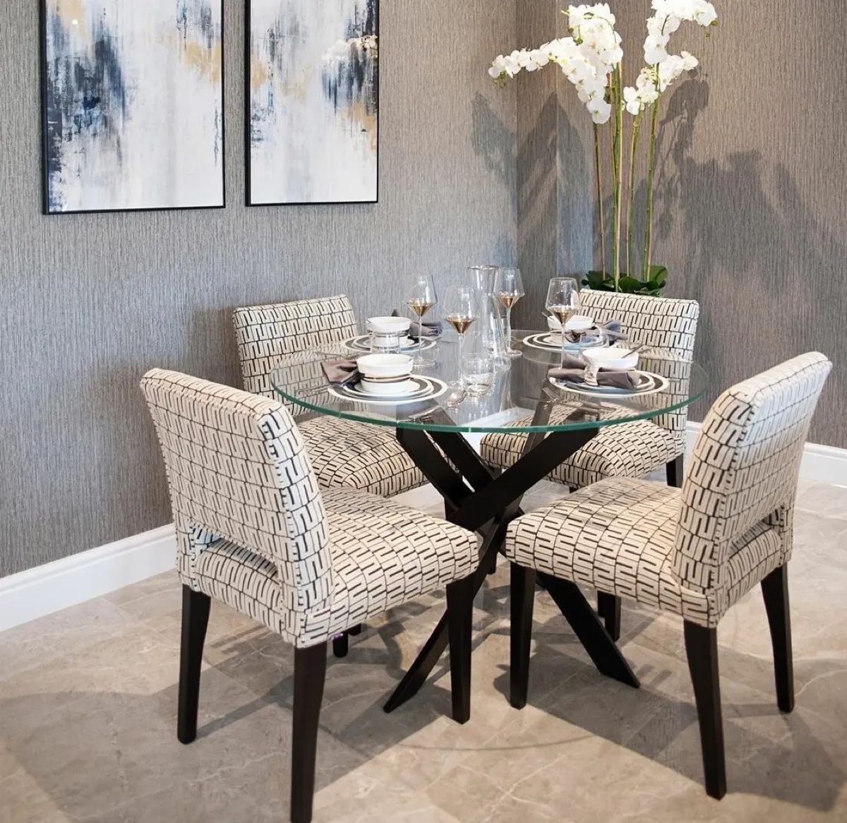 Bespoke upholstered dining chairs